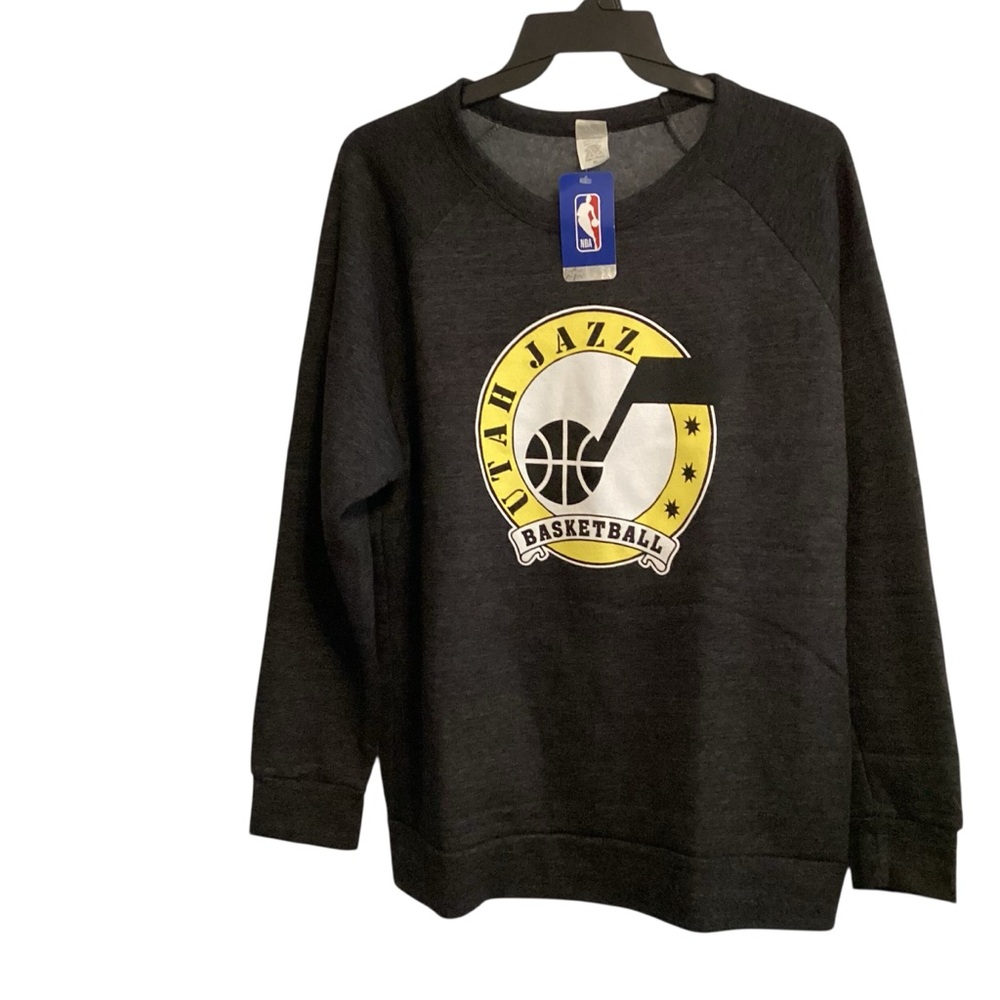 Blue 84 Utah Jazz NBA Licensed Crewneck Sweatshirt XL Black